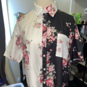 Floral Topshop Button-up Dress Shirt Women